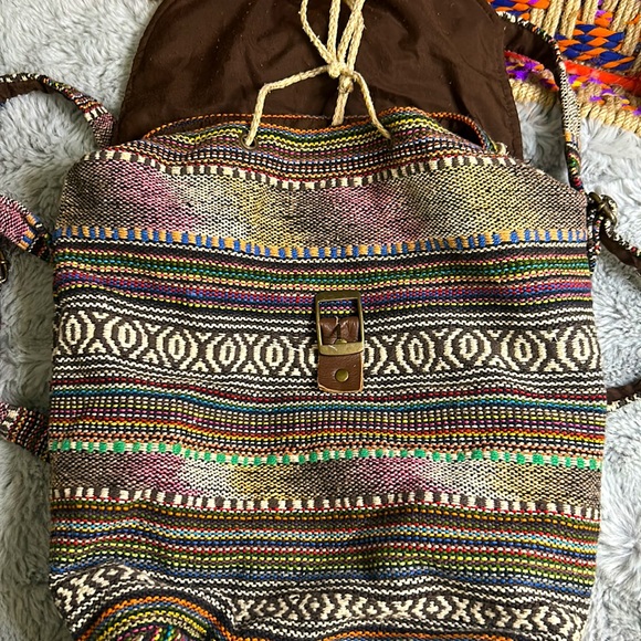 World Market handmade backpack boho - Picture 2 of 4